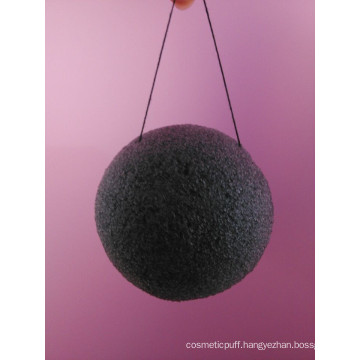 Bamboo Black Natural Konjac Sponge Face Cleaning Sponge